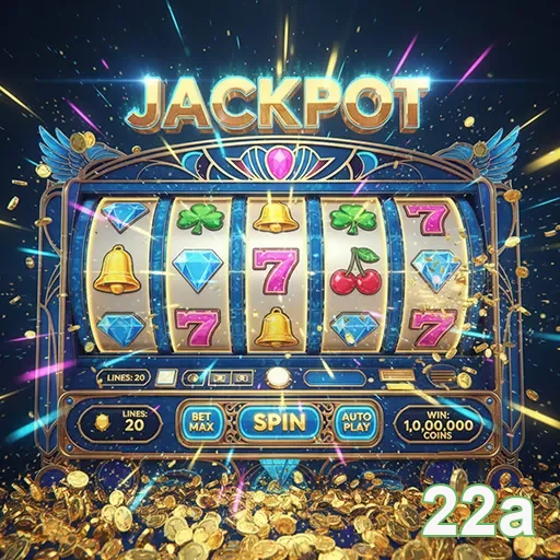 Imagem de um slot de cassino na página 22a, site de jogos de azar com diversão e prêmios.